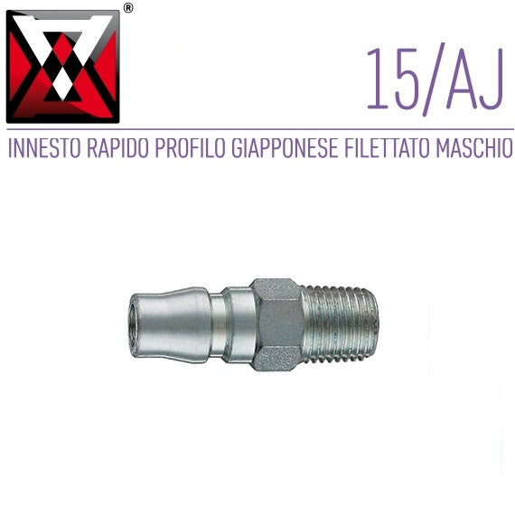 ANI 15/A JAP 3/8M INNESTO RAPIDO PROFILO GIAPPONESE FILETTATO MASCHIO