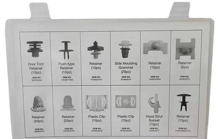 WEBER TOOLS FD-7055 ASSORTIMENTO CLIP RIVESTIMENTO AUDI – 160 PEZZI