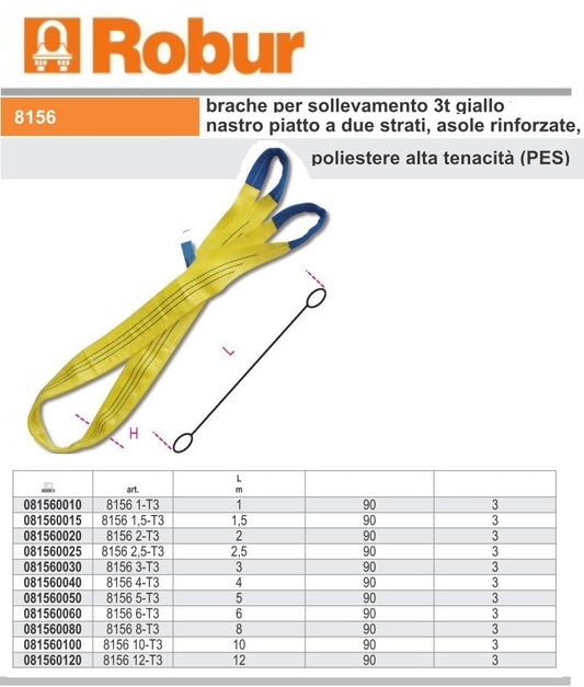 robur robur 8156 fascia giallo 3t 2m ean 8014230355832