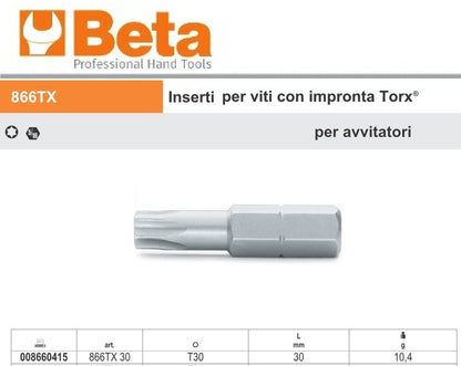 immagine-3-beta-beta-866tx-inserto-per-viti-torx-per-avvitatori-attacco-516-ean-8014230031361