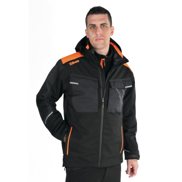 beta work beta 7569ng l giacca impermeabile con cappuccio e gilet ean 8054809654454