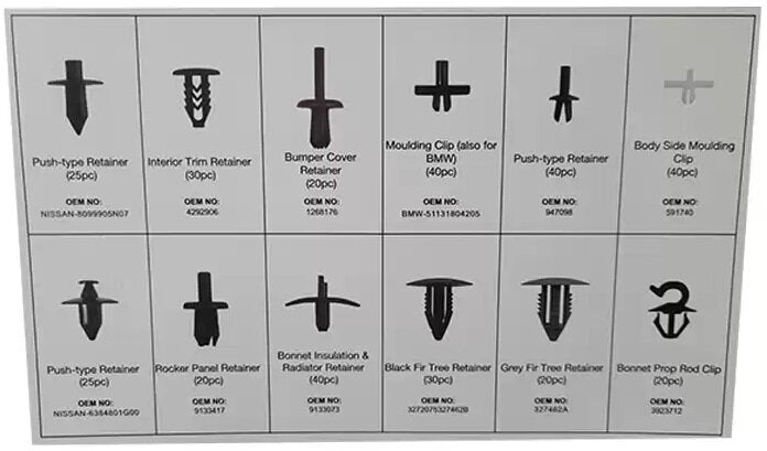 weber tools weber tools fd 7010 assortimento 350 clip per finiture volvo ean 8720168297051