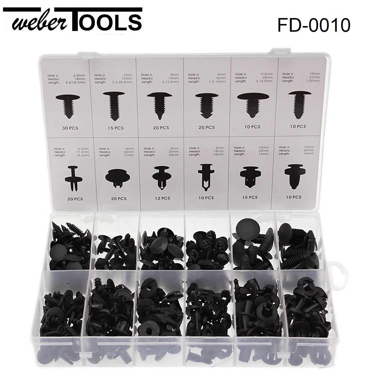 immagine-1-weber-tools-weber-tools-fd-0010-assortimento-clip-per-tappezzeria-auto-192-pz-ean-8719558500062
