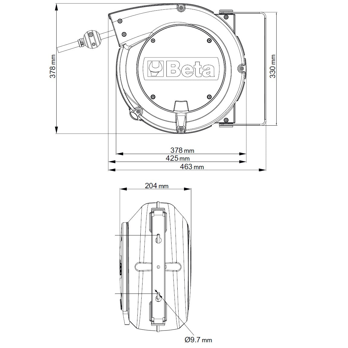 immagine-2-beta-beta-1900m-10x15-avvolgitubo-automatico-corpo-in-materiale-plastico-antiurto-per-aria-o-acqua-ean-8014230965338