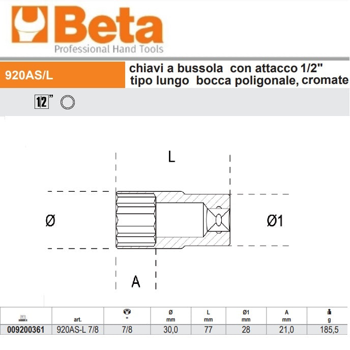 immagine-2-beta-beta-920asl-78-chiavi-a-bussola-con-attacco-12-tipo-lungo-poligonale-cromate-ean-8014230034676