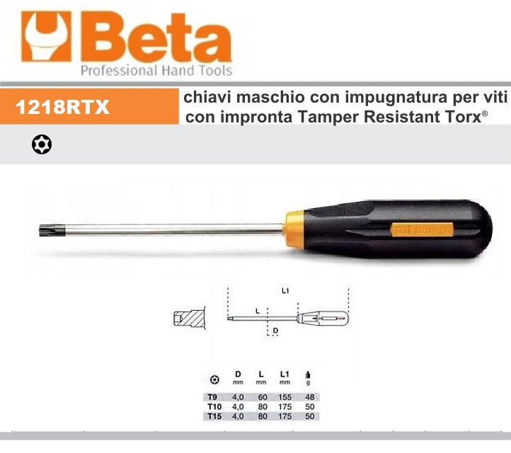immagine-3-beta-beta-1218rtx-chiavi-maschio-con-impugnatura-per-viti-tamper-resistant-torx-ean-8014230078595