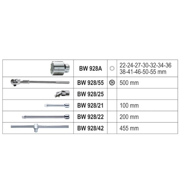 immagine-3-beta-beta-bw-928ec17-valigetta-con-12-chiavi-a-bussola-34-esagonali-e-5-accessori-ean-8014230796864
