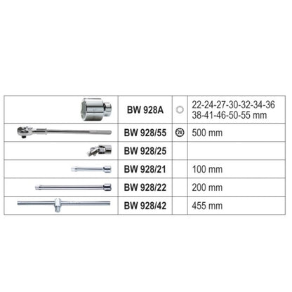 immagine-3-beta-beta-bw-928ec17-valigetta-con-12-chiavi-a-bussola-34-esagonali-e-5-accessori-ean-8014230796864