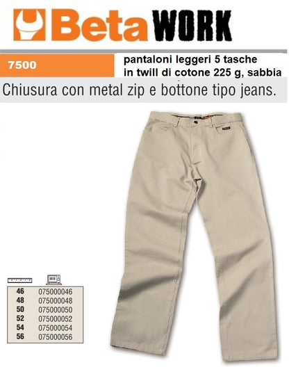 immagine-3-beta-work-beta-7500-sand-m-pantaloni-tw-ean-8014230364810
