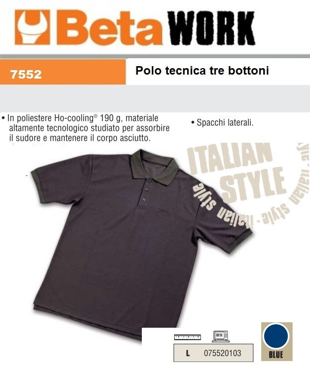 immagine-3-beta-work-beta-7552-blu-polo-tecnica-3-bottoni-in-poliestere-ho-cooling-190g.-ean-8014230394077