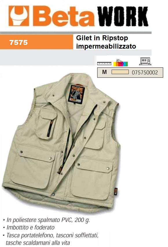immagine-3-beta-work-beta-7575-sand-m-gilet-in-ripstop-impermeabilizzato-200-gr.-ean-8014230366562