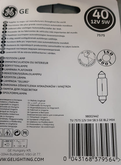 immagine-3-general-electic-general-electric-12v-5w-sv858-10pz-blister-coppia-lampade-a-siluro-per-illuminazione-interna-7575-ean-0043168379564