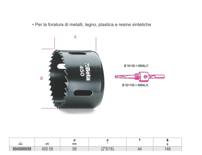 immagine-6-beta-beta-450-mm.32-seghe-tazza-bm-ean-8014230090849