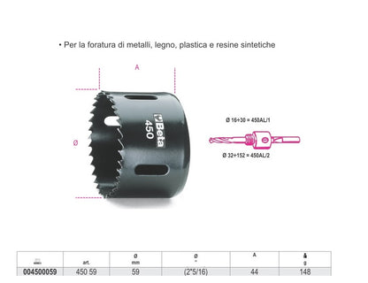 immagine-6-beta-beta-450-mm.32-seghe-tazza-bm-ean-8014230090849