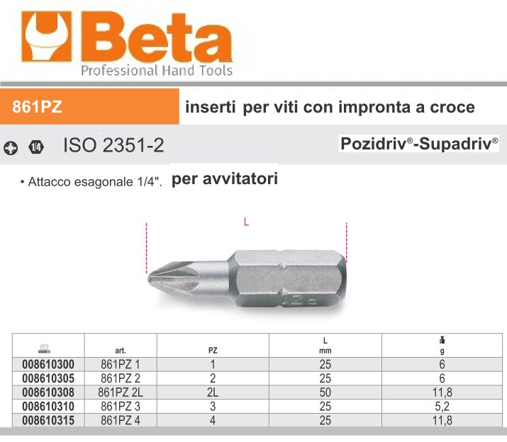immagine-7-beta-beta-861pz-inserti-per-avvitatori-per-viti-impronta-a-croce-pozidriv-supadriv-ean-8014230150390
